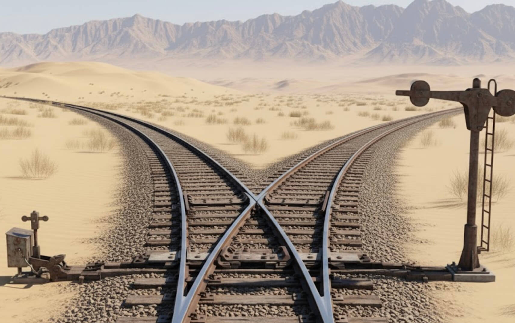 Railway turnout and crossing